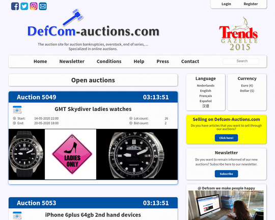 Defcom auctions Logo